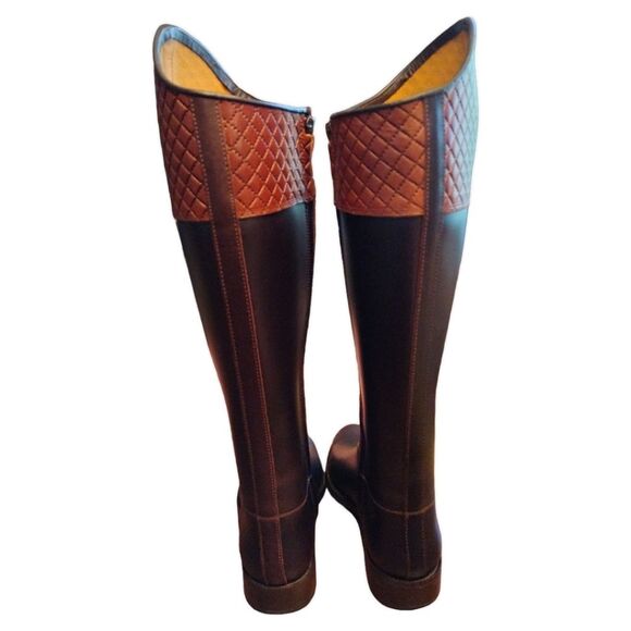 El Caballo Sevilla 1892 Leather Riding Boots, Size US7/7.5 EU38, Brown/Tan/Black - Picture 6 of 9